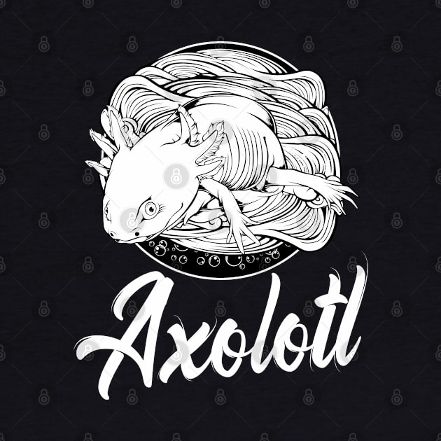 Axolotl - Trendy Line Art Salamander by Lumio Gifts